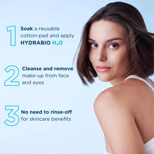 Vista 11 de Bioderma - Agua micelar Hydrabio H2O - Limpiador facial y desmaquillante - Agua limpiadora micelar para pieles sensibles deshidratadas