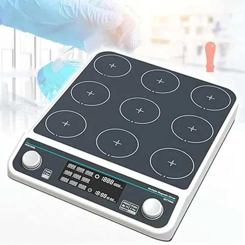 Vista 10 de Multi-Position Magnetic Stirrer,4 Stirring Points,2000 Ml Magnetic Stirrer,50-1500Rpm Adjustable Speed,Led LCD Display, Suitable for Schools and