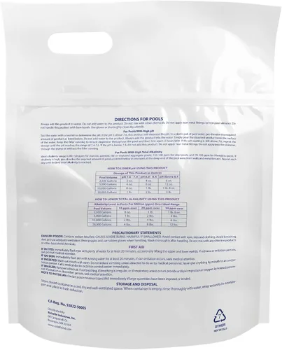 Vista 2 de Robelle - Plumón de pH prémium de 6 libras para piscinas Bisulfato de sodio concentrado, reduce el pH, disminuye el pH, fácil de usar, funciona