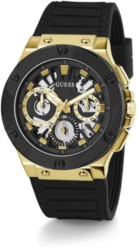 Vista 8 de GUESS US Black Silicone Multifunction Watch