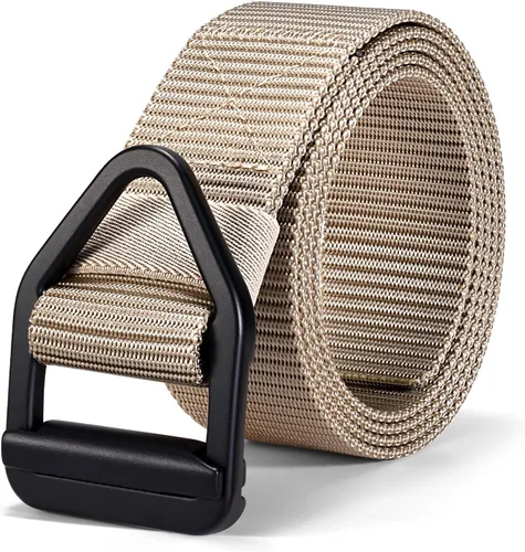 Vista 8 de JASGOOD Cinturón táctico de nailon reforzado resistente para hombres correa de cinturón militar ajustable con hebilla de metal