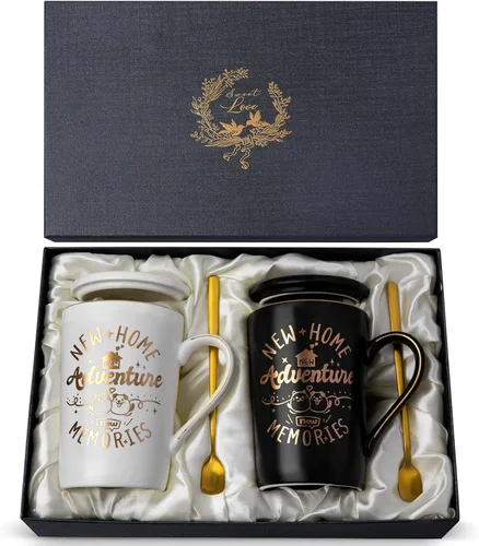 Vista 8 de Biching Regalos de Boda del 25º Aniversario, 25 Años de Ser Mr Right & Mrs Always Right Taza de Café Regalos para Parejas Padres Mujeres Hombres