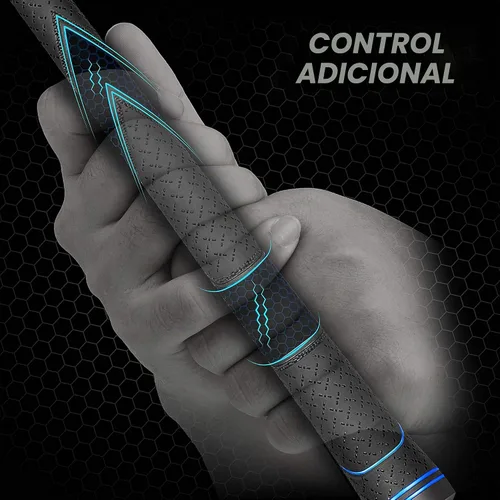 Vista 4 de CHAMPKEY Premium Rubber Golf Grips 13 Pack High Traction Golf Club Grips Choose Between Grip with 15 Tapes and Grip with All Kits Azul/Negro