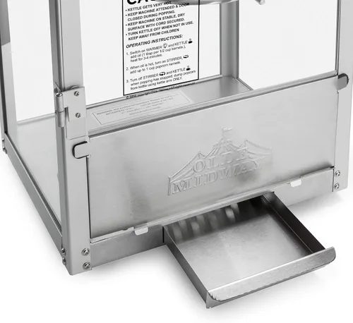 Vista 6 de Olde Midway - máquina de hacer palomitas estilo clásico, con hervidor de agua grande de 8 onzas, Negro