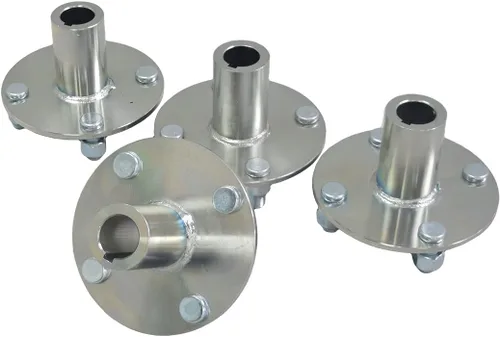 Vista 9 de AlveyTech Buje de eje vivo para Go-Kart de 4" x 4" con reductor de 1" a 3/4" - Eje ranurado de 1/4", Rueda trasera delantera de 8 pulgadas, kit