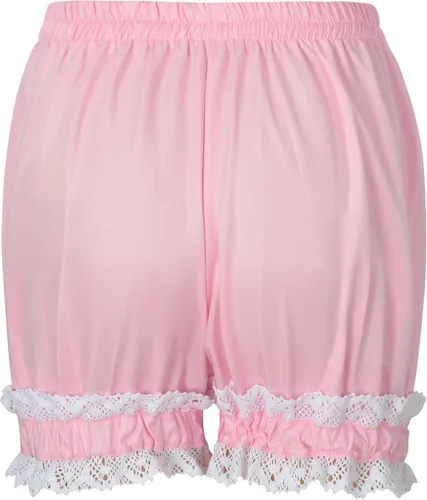 Vista 4 de Aniler Pantalones cortos de algodón para mujer Lolita Bloomers Maid Ruffle Pumpkin Pants Shorts