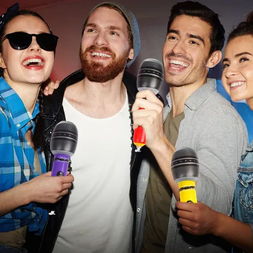 Vista 7 de CCINEE Paquete de 12 micrófonos inflables, micrófono inflable gigante de 9.4 pulgadas, accesorios de micrófono inflable para conciertos musicales