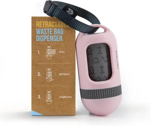 Vista 11 de SVD.PET Dispensador de Bolsa de Caca para Perros, Bolsa de Residuos Retráctil Compatible con Cualquier Correa de Perro, Bolsas de Residuos a Prueba