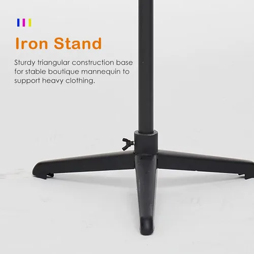 Vista 6 de Adjustable Female Dress Form Mannequin Torso - Sewing Dummy with Foam Body for Pins & Clothing, Tripod Stand, 80cm for Tailoring & Crafting