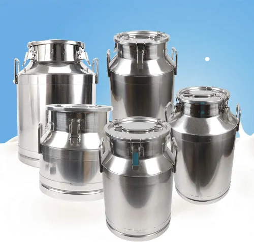 Vista 8 de Lata de leche de acero inoxidable de 5 galones de 20 litros, olla para lácteos con tapa sellada, cubo resistente 304, recipiente de almacenamiento
