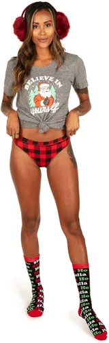 Vista 3 de Tipsy Elves Ropa interior divertida ultra suave para mujer - Ropa interior navideña para mujer