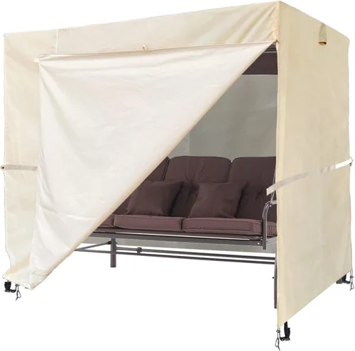 Vista 12 de Ourdoor Swing Cove, Cubierta para Hamaca de 2 Asientos Triples, Cubierta para Columpio de Jardín, Cubierta para Silla Planeadora de Hamaca