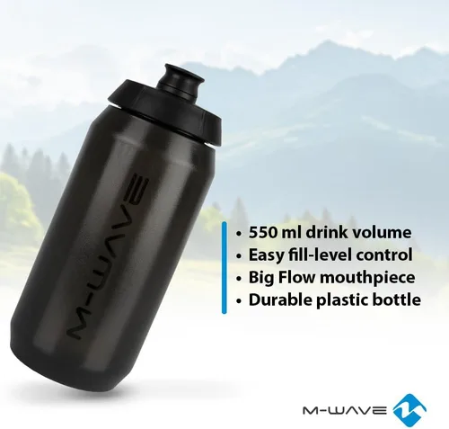 Vista 2 de M-Wave PBO 550 Botella para beber Negro Transparente