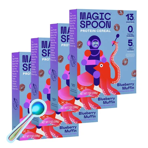 Vista 11 de Cereal Magic Spoon - Cereales Altos en Proteínas - Snacks Sin Azúcar y Comida para el Desayuno - Cereal Sin Granos y Sin Gluten - Snacks Saludables