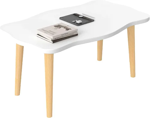 Vista 15 de Funecy Mesa de Café con Galletas Mesa Baja con 4 Patas Sólidas de Madera, Mesa de Piso para Sentarse en el Piso, Almacenamiento y Muebles para Sala