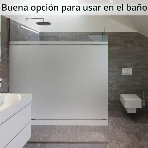 Vista 5 de HIDBEA Película Esmerilada de Privacidad para Ventanas, Control de Calor, Bloqueo UV, Adherencia Estática, No Adhesiva, Reutilizable, Cubiertas