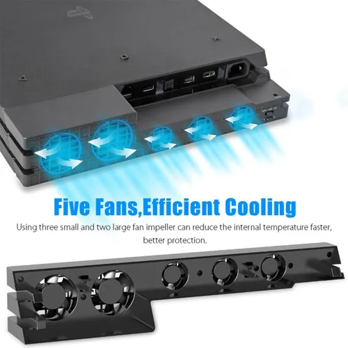 Vista 3 de ElecGear - Ventilador de refrigeración para radiador externo con sensor de temperatura para Sony PlayStation 4 Pro