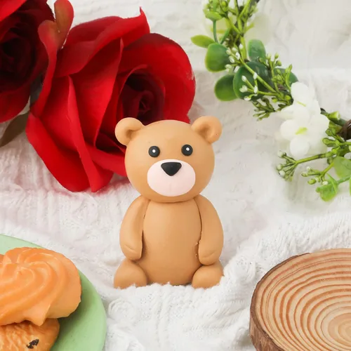 Vista 4 de Decoración para tartas de oso de peluche, 2.8 x 1.8 pulgadas/2.8x1.8 in, oso de peluche, decoración de pasteles para baby shower, aniversario
