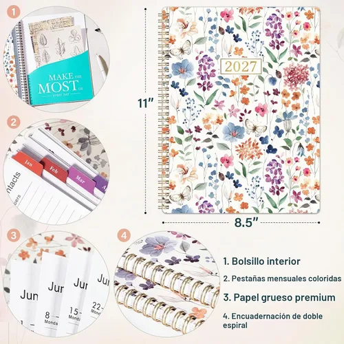 Vista 6 de 2027 Planner - 2027 Weekly and Monthly Planner, Jan 2027 - Dec 2027