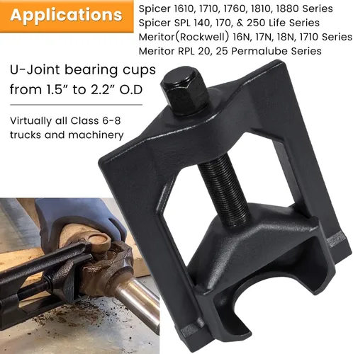 Vista 2 de E-cowlboy 10102 Extractor de Juntas Universal de Servicio Pesado Clase 6-8 y 5192 Herramienta Instaladora de Copas de Rodamiento Extractor de Juntas