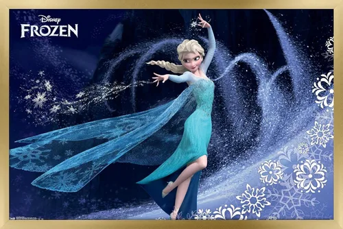 Vista 13 de Trends International Disney Frozen - Póster de pared de Elsa, 22.4 pulgadas de largo x 14.7 pulgadas, versión enmarcada en madera de granero