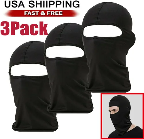 Vista 5 de Paquete de 3 pasamontañas con un agujero, máscara de esquí de verano, para refrescar el sudor, protector UV, gorra de cara completa, bufanda