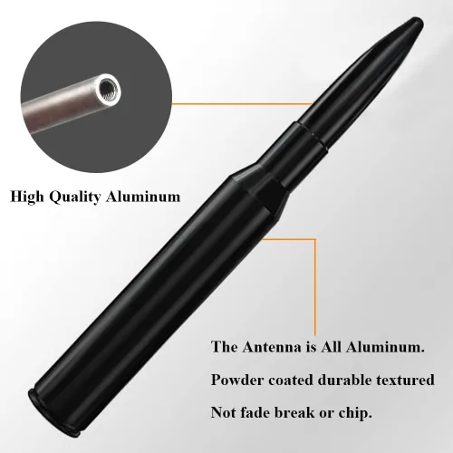 Vista 3 de Antena corta de aluminio de 4 pulgadas para Ford Ranger (1993-2012)