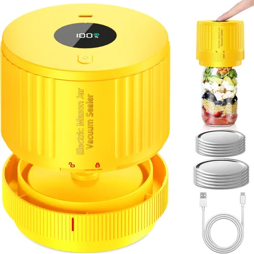 Vista 7 de LOVE MOMENT - Kit de sellador al vacío eléctrico para tarros Mason para tarro Mason de boca ancha y boca regular