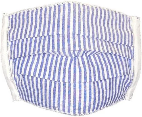 Vista 7 de Avery Hill Tapabocas en tela de algodón, lavable, reutilizable, protección contra el polvo y polución, Fishbone Turquesa Bronceado