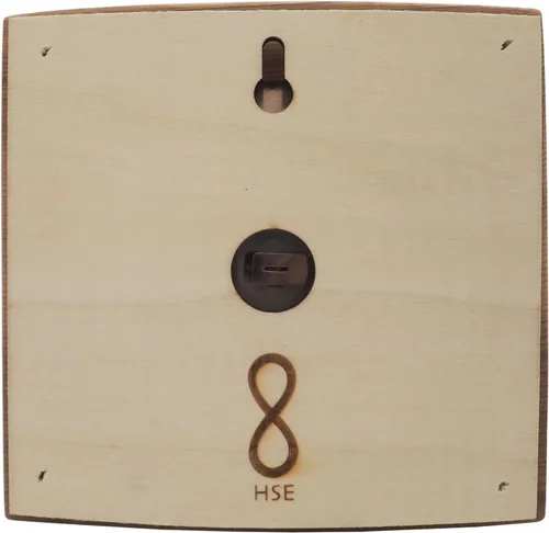 Vista 7 de HSE - Termómetro mecánico de cedro para sauna con diseño minimalista y esferas de vidrio