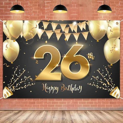 Vista 16 de HAMIGAR Fondo de pancarta de feliz cumpleaños número 10 de 6 x 4 pies, decoraciones de cumpleaños de 10 años, suministros de fiesta para niñas