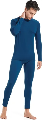 Vista 2 de qualidyne Mens Thermal Underwear Fleece Lined Base Layer Long Johns Set Top and Bottom Winter Sports Suits