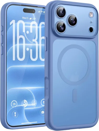 Vista 464 de TOCOL Funda magnética 3 en 1 para iPhone 15 Pro, mejorada [protección completa de cámara] con 2 protectores de pantalla, compatible con MagSafe Gris