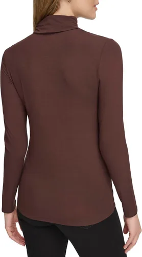 Vista 4 de Calvin Klein Top de cuello alto de manga larga para mujer