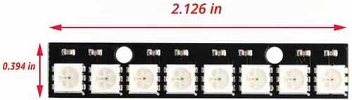Vista 2 de 10PCS 8 RGB LED Stick 8 X WS2812B 5050 RGB LED DC4-7V a todo