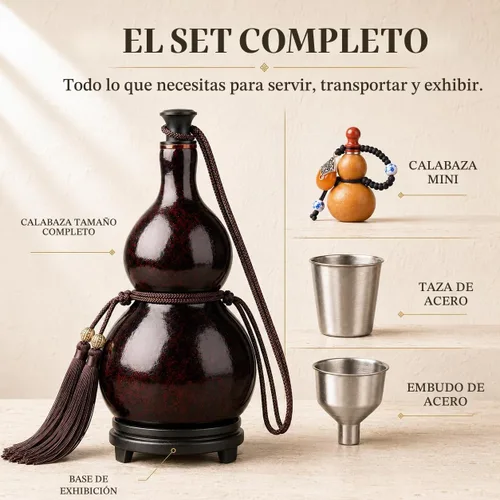 Vista 3 de Botella de calabaza natural, botella de agua al aire libre, botella de vino, se puede utilizar para decoración de interiores, 16.9 fl oz-50.7 fl oz