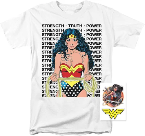 Vista 2 de Popfunk Camiseta y calcomanías clásicas de Wonder Woman Pop Art
