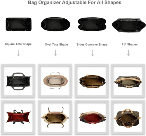 Vista 5 de ZTUJO Organizador de bolso para bolso y moldeador de bolsa, organizador de bolsa para Speedy Neverful, 6 tamaños (XL, negro sedoso)
