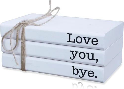 Vista 15 de Linda decoración de escritorio de oficina, mini libros de imitación inspiradores de madera para decoración, regalos para mujeres y niños - P.S. You