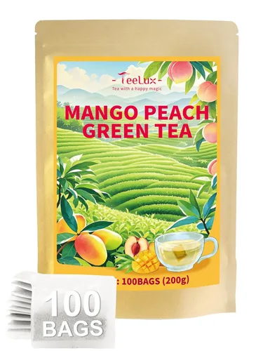Vista 33 de TeeLux Bolsas de té verde menta, té verde con menta, menta verde y citronela, con cafeína, 100% real y natural, 100