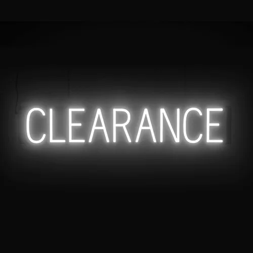 Vista 10 de SpellBrite Letrero de venta para empresas Señales relacionadas con la venta con aspecto de neón, luces LED blancas 16.3 x 6.3 pulgadas Blanco