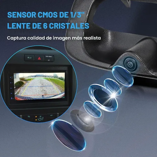 Vista 2 de Cámara de respaldo con enchufe RCA para manija de puerta trasera EWAY para Chevy Silverado GMC Sierra 1999-2006 1500 2500 3500 HD Classic, reemplaza