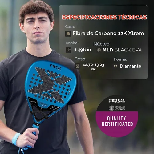 Vista 7 de NOX Pala de pádel EA10 Ventus Attack 12K Xtrem 2026