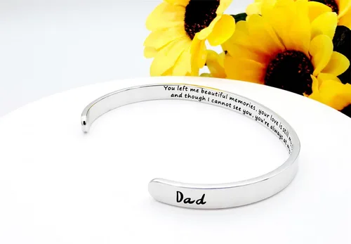 Vista 36 de Pulseras inspiradoras para mujer, joyería de acero inoxidable, con refranes, pulsera motivacional con mensaje oculto, pulseras grabadas para mejor