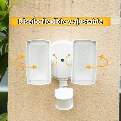 Vista 5 de UME Luces LED de seguridad de 19 W, luz con sensor de movimiento para exteriores, luz de inundación de movimiento de 2000 lúmenes, 5000 K, IP65