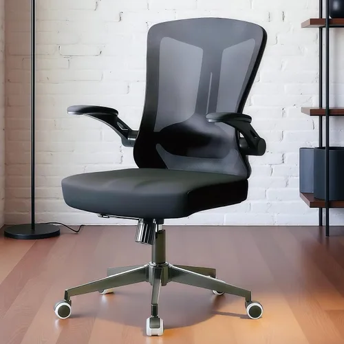 Vista 14 de Silla de oficina ergonómica, sillas de escritorio cómodas de 350 libras con soporte lumbar para espalda, sillas de computadora de malla con ruedas