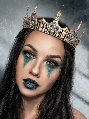 Vista 7 de SWEETV Corona de rey tótem de animal para hombres y mujeres, tiara de metal, accesorios para el cabello para caballero, bruja, gótico, Halloween