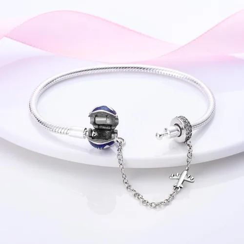 Vista 3 de Hapour 925 Sterling Silver Charms Bracelet for Women Butterfly Best Friend Heart Moon and Star Snake Chain Charm Bracelet with 5A Cubic Zirconia