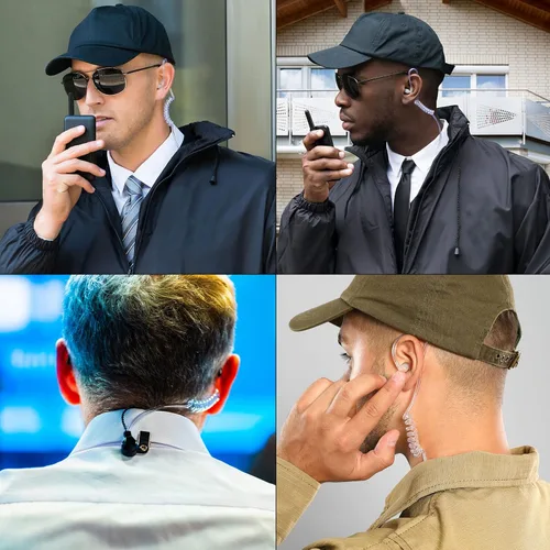 Vista 6 de MECCANIXITY Auriculares de silicona para auriculares de radio bidireccional, puntas de repuesto para auriculares de tubo de bobina