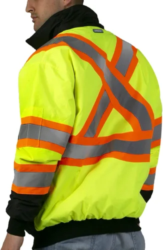 Vista 7 de JORESTECH Chaqueta de seguridad reflectante ANSI/ISEA 107-2015 y CSA Z96 compatible con la chaqueta de trabajo Naranja